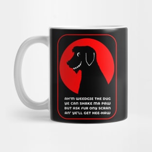 Weedgie The Dug's Introductory Poem Mug